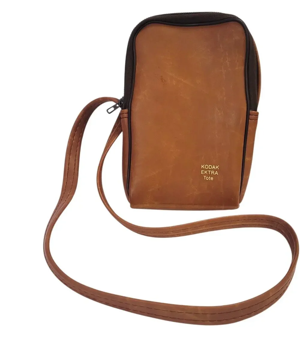Kodak Ektra Vintage Crossbody Camera Shoulder Carry Bag Tote Leather Brown